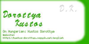 dorottya kustos business card